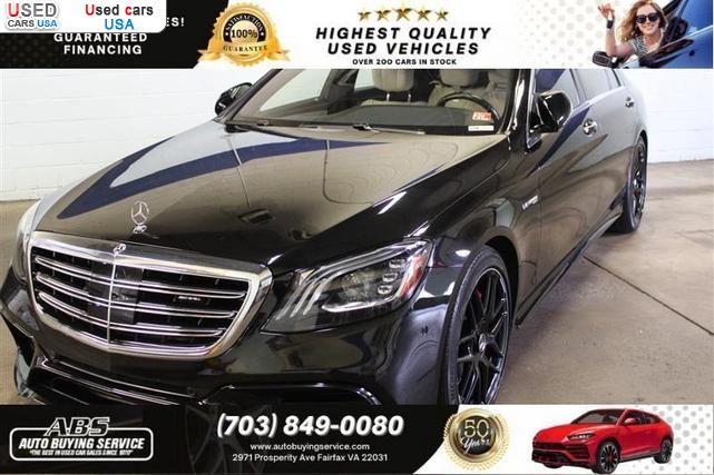 Car Market in USA - For Sale 2018  Mercedes AMG S 63 Base 4MATIC